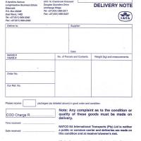 Delivery Note Books
